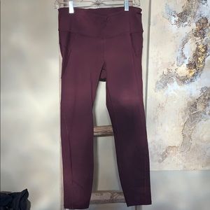 Athleta wine colored leggings